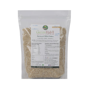 GreenHabit Barnyard Millet Flakes- Nutritious and Gluten-Free Millets Cereals a.k.a sanwa Poha- High Fiber Breakfast - (Barnyard millet flakes)