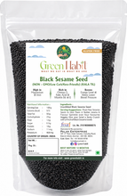 Load image into Gallery viewer, Green Habit Black Sesame Seeds — Natural, Whole, Black, Non-GMO, Raw, Kosher, Bulk, Rich in Calcium, Iron, and Fiber, Great for Baking