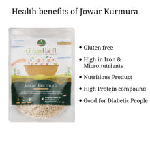 Load image into Gallery viewer, Greenhabit Jowar, Ragi &amp; Bajra Kurumura Trio a.k.a Sorghum, Finger millet &amp; Pearl Millet Puffed for Healthy Munching alternatives (Puffed Bajri 200g,Puffed Jowari 200g &amp; Puffed Ragi 200g pack each)