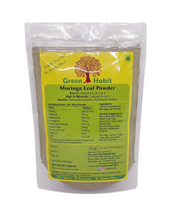 Green Habit Organic Moringa Leaf Powder  [All Natural, Nourishing and Detoxifying] - Green Habit