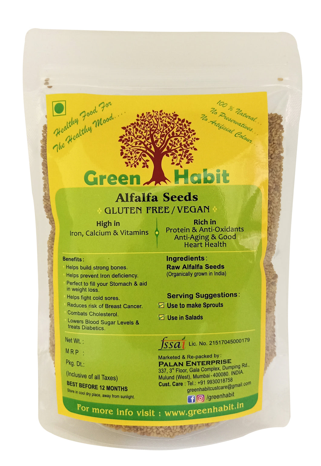Green Habit Healthy & Nutritious Alfalfa Seeds - Green Habit