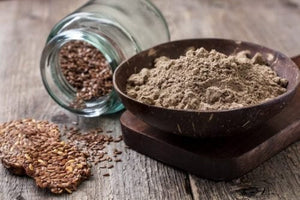 Green Habit Whole Ground Flax Seed Flour, [ Rich in Omega-3, Lingans & Fiber, Gluten-Free,Vegan food.] - Green Habit